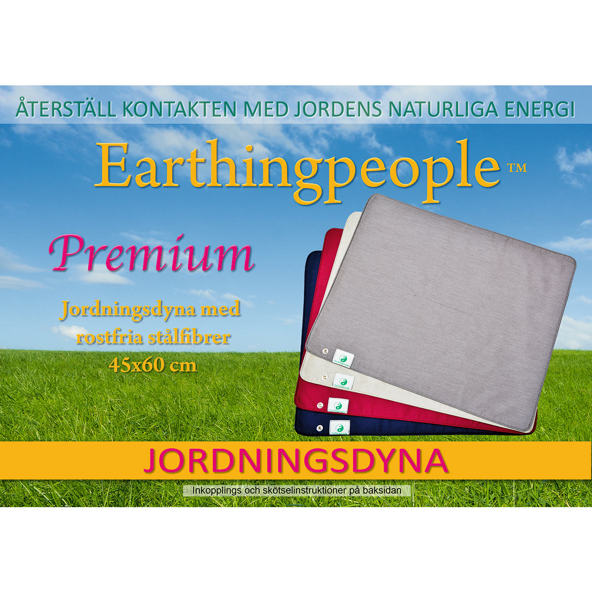 Premium jordningsdyna, 45x60 cm